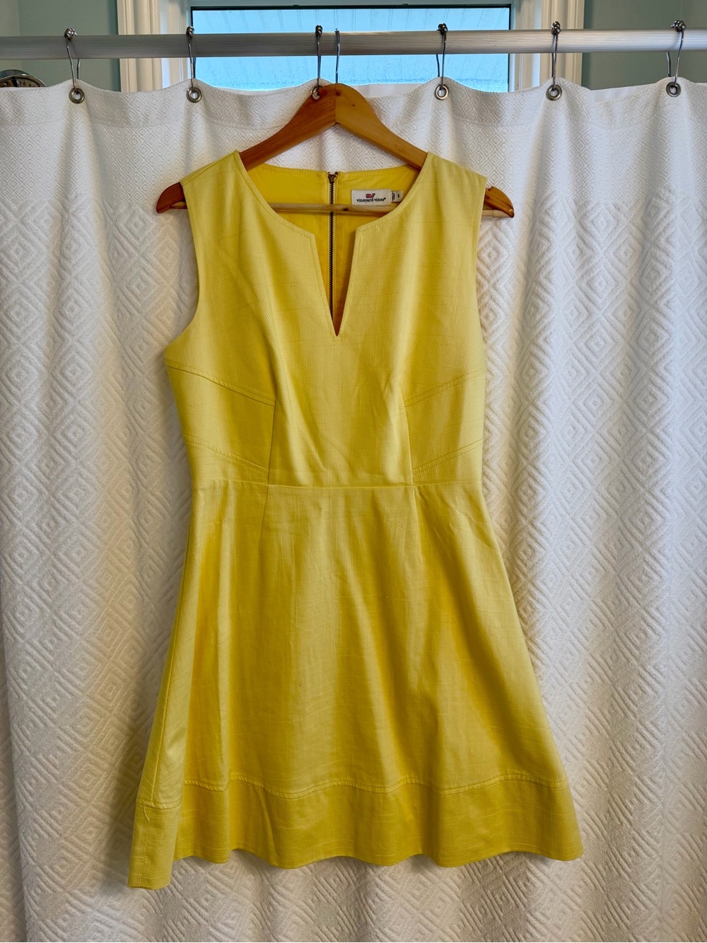 Vineyard Vines Yellow Sleeveless Fit-and-Flare Dress